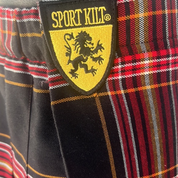 Sport Kilt made in the USA. Firefighter tartan. Traditional look, modern fabric - Picture 2 of 9